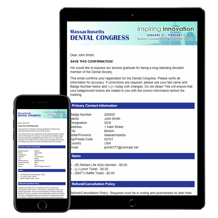 Dental Congress email